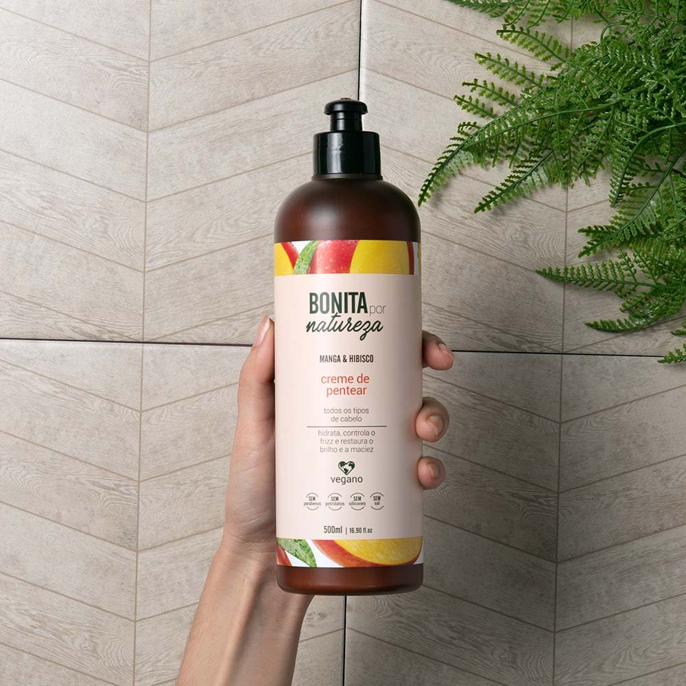 Bonita por Natureza Manga e Hibisco Creme De Pentear 500ml 3