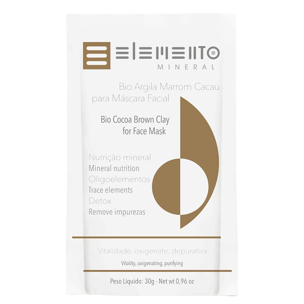 Máscara Facial Elemento Mineral - Argila Marrom Cacau 30g 1