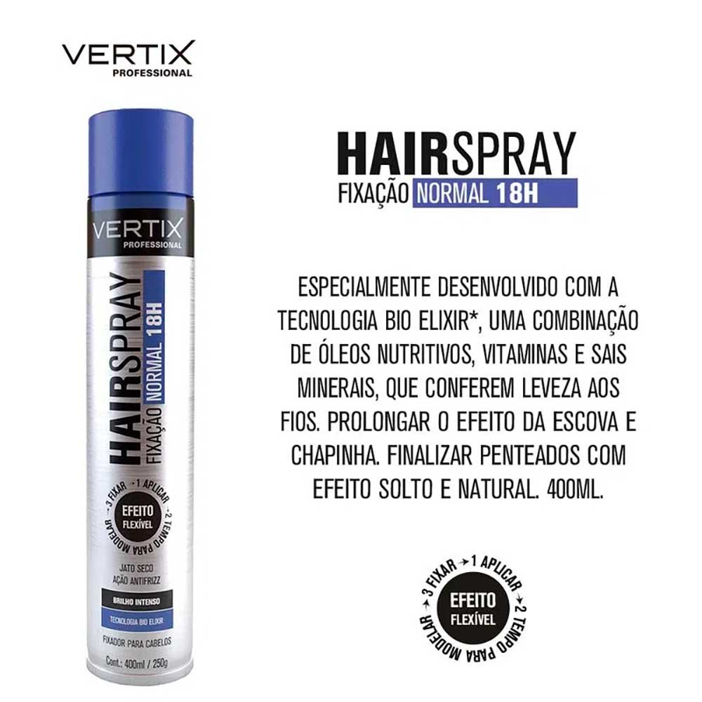 Vertix Hair Spray Fixação Normal 400ml 3