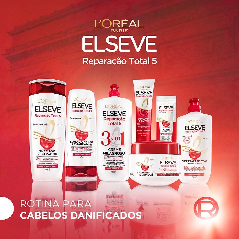 Elseve Creme Milagroso 3 em 1 Elseve Reparação Total 500ml 6