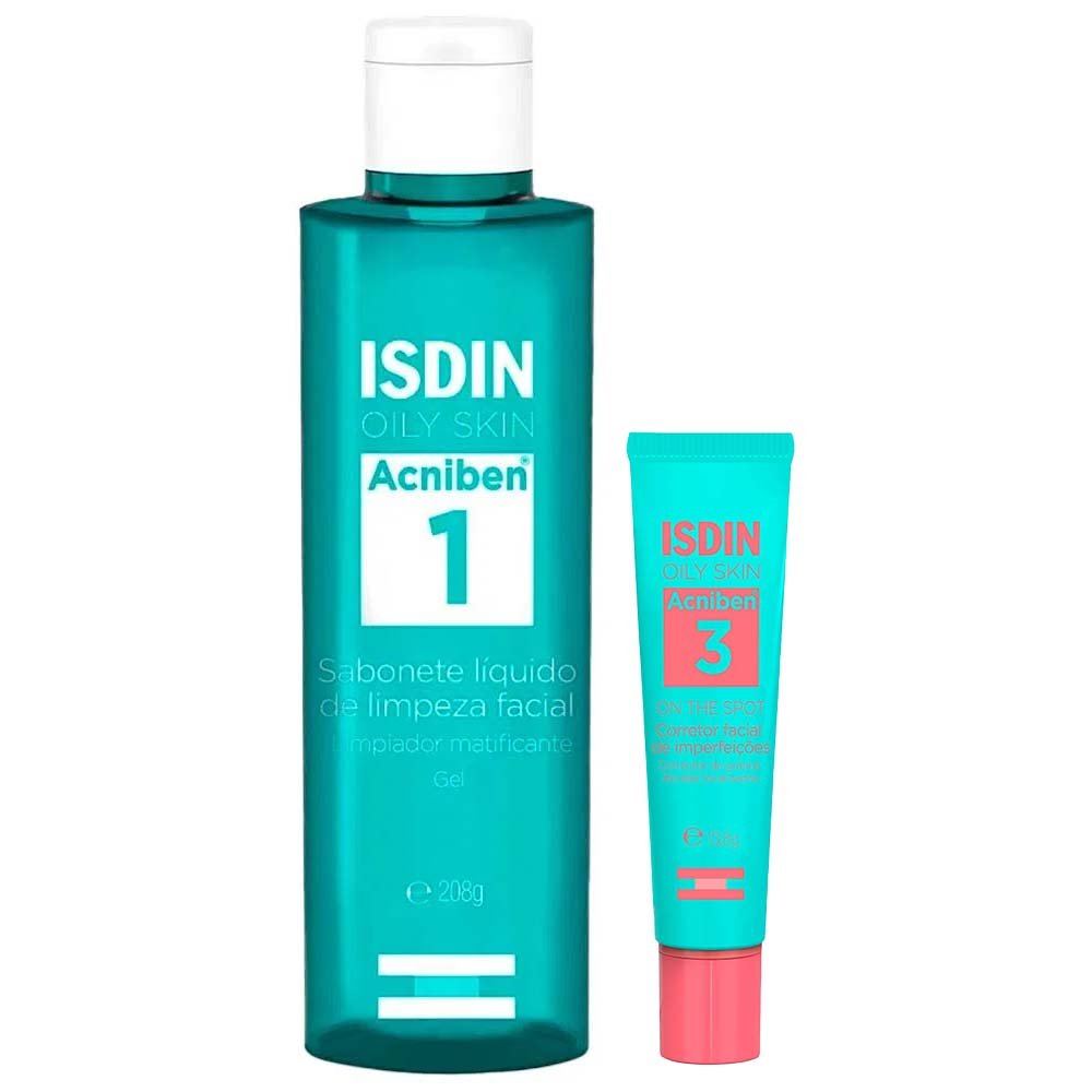 Isdin Acniben Kit - Sabonete Líquido Facial + Gel Secativo para Espinhas ÚNICO 3