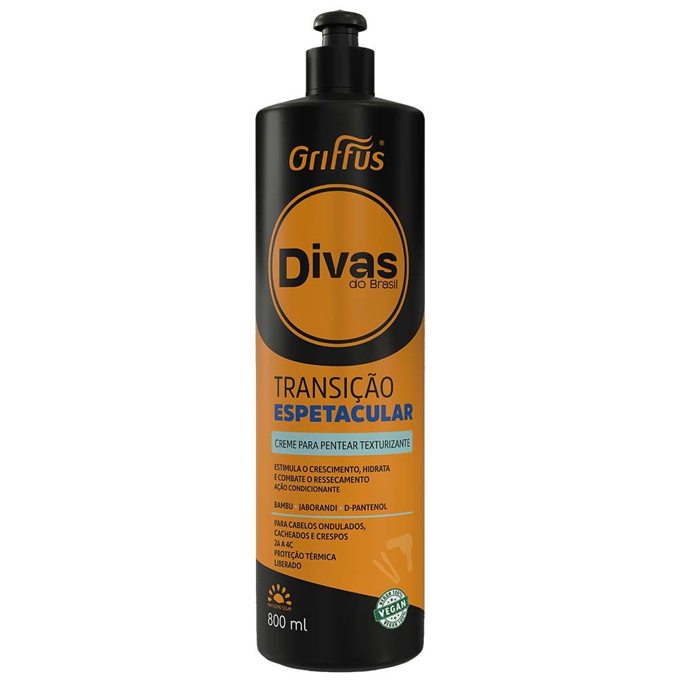Griffus Divas do Brasil Transição Creme Para Pentear