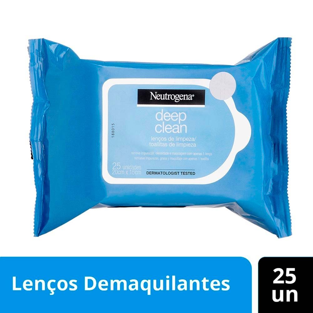 Lenço Demaquilante NeutrogenaDeep Clean ÚNICO 2