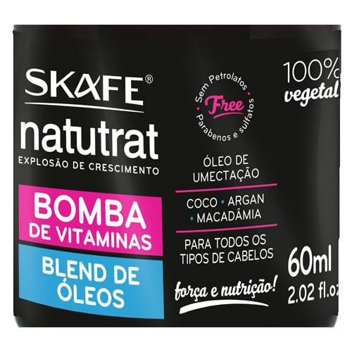 Skafe Bomba Blend de Óleos Natutrat SOS - Óleo Capilar 60ml 2