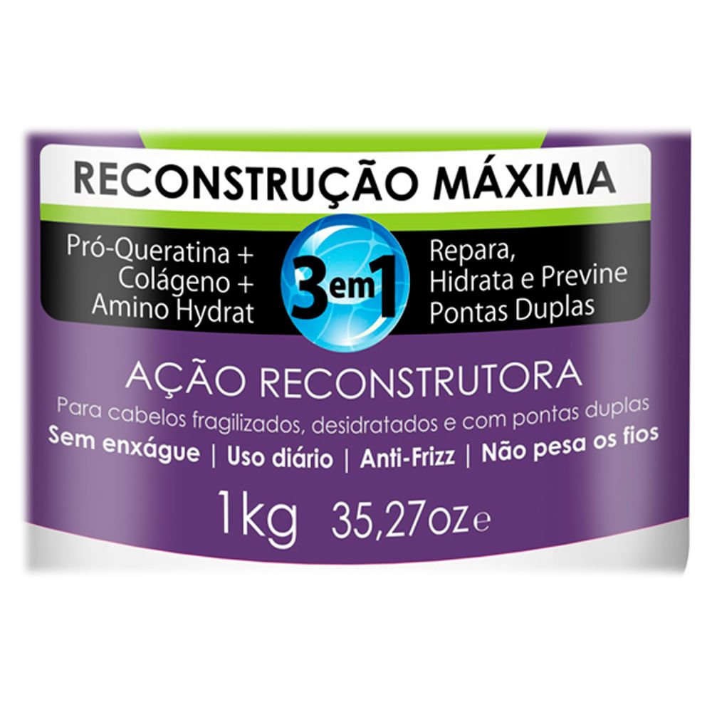 Skafe Keraform Reconstrução Máxima 3 em 1 - Creme para Pentear 1kg 2