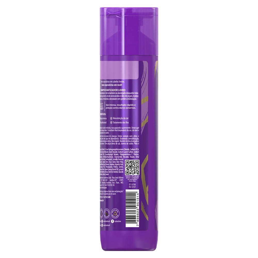 Salon Line Meu Liso Matizador - Shampoo Matizador 300ml 3