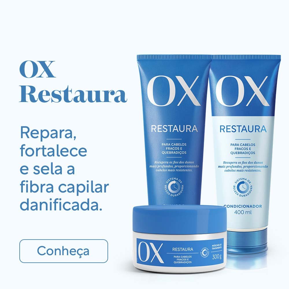 Shampoo Reconstrutor OX Cosmeticos Restaura 400ml 2