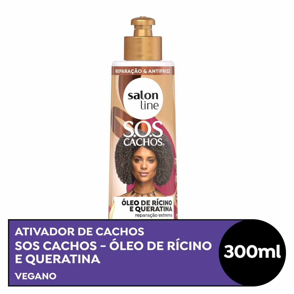 Salon Line SOS Óleo de Rícino e Queratina Ativador 300ml 3