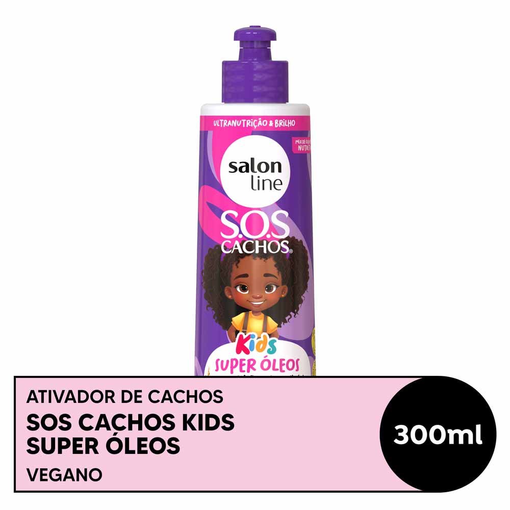 Salon Line SOS Ativador de Cachos Kids Nutrição em Ação 300ml 3