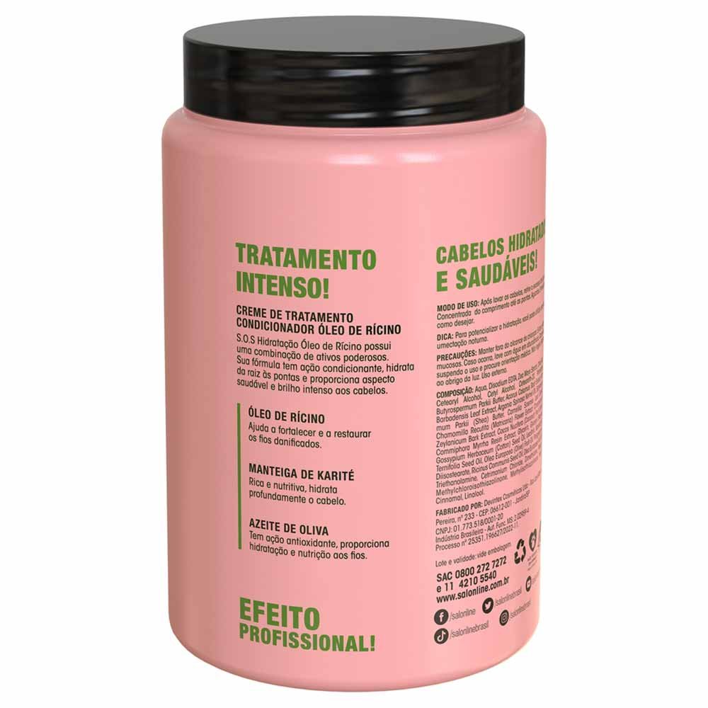 Salon Line SOS Hidratação Óleo de Rícino Máscara 1Kg 2