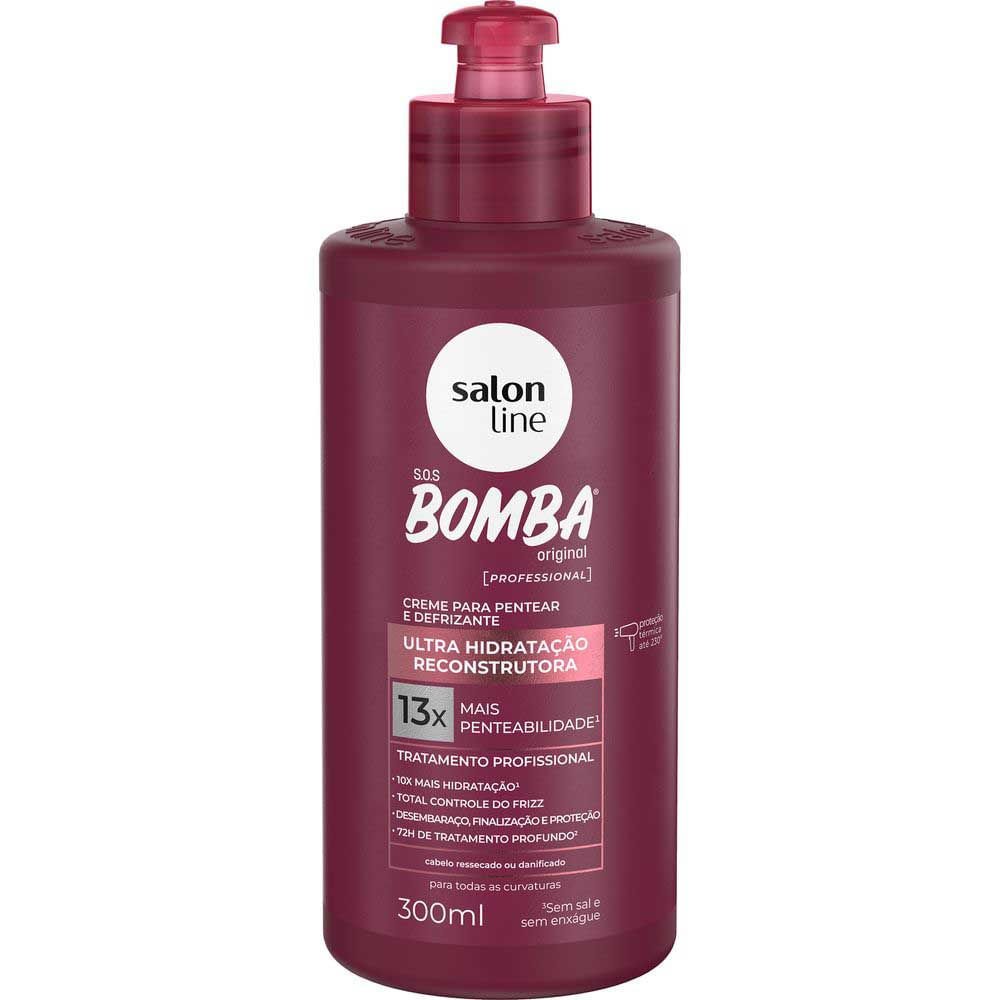 Salon Line Bomba Hidratação Reconstrutora Creme de Pentear 300ml 1