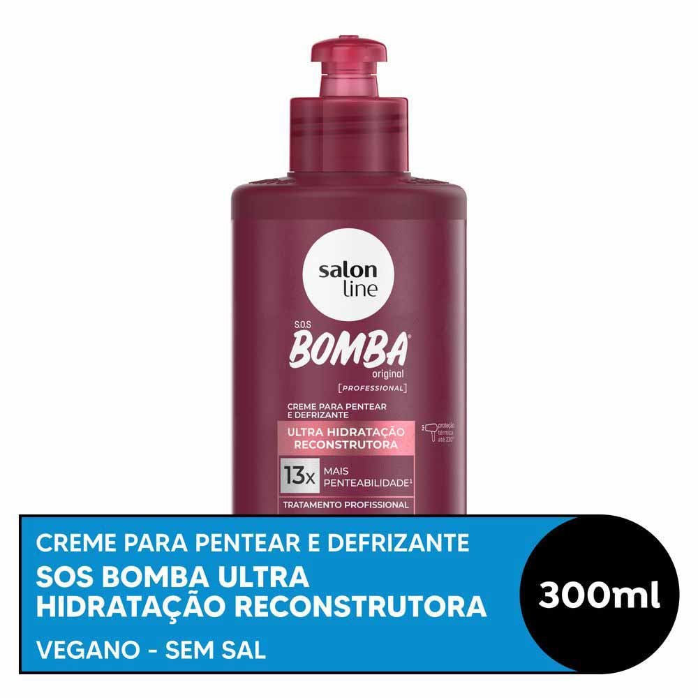 Salon Line Bomba Hidratação Reconstrutora Creme de Pentear 300ml 2