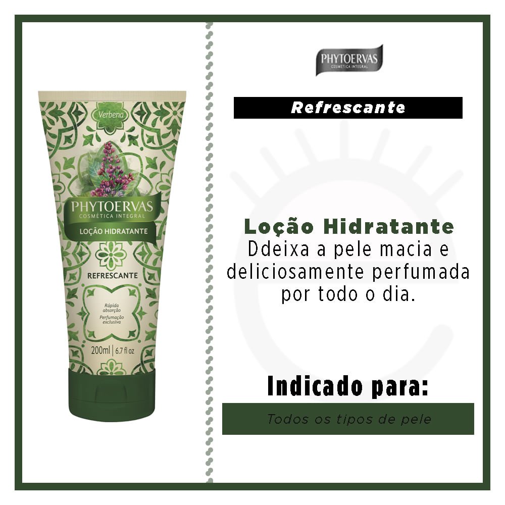 Loção Hidratante Phytoervas - Refrescante Verbena 200ml 2