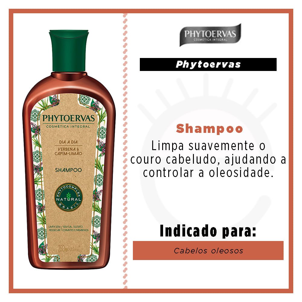Phytoervas Dia a Dia Verbena e Capim Limão – Shampoo 250ml 2