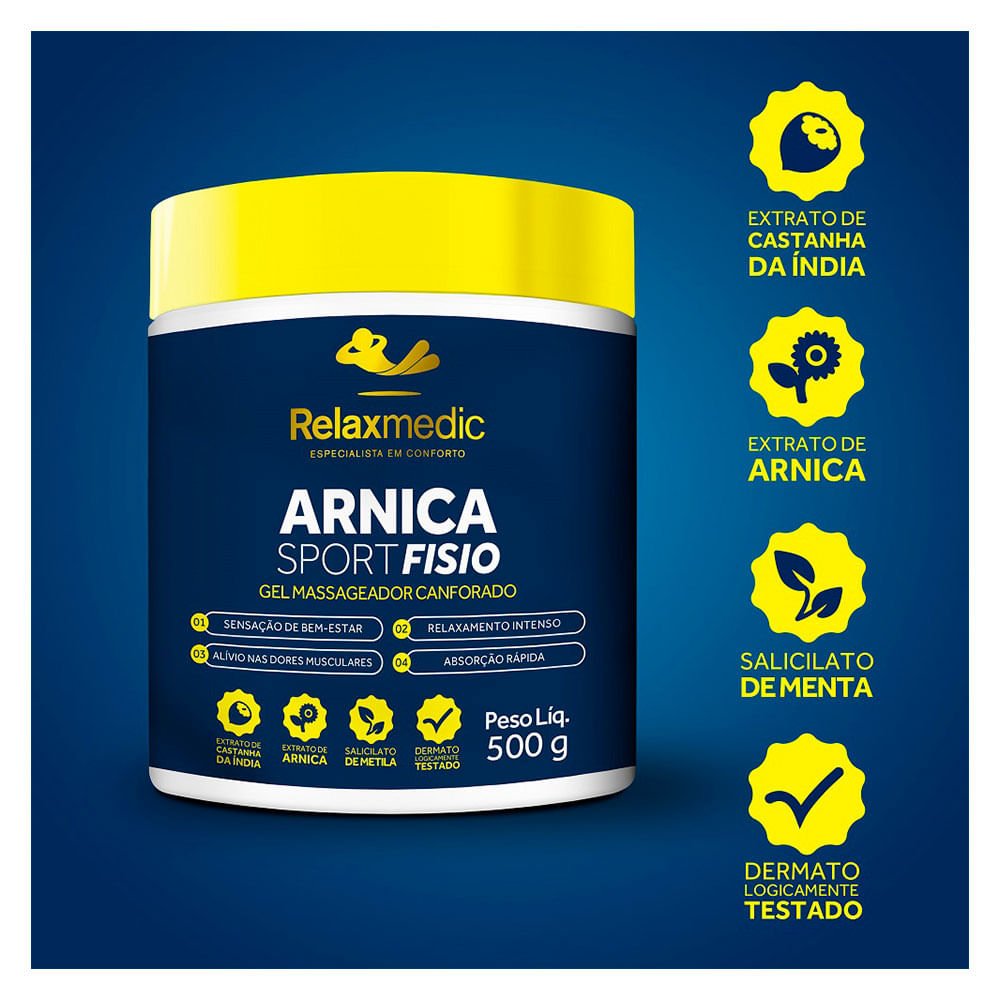 Gel Massageador Relaxmedic Arnica Sport Fisio ÚNICO 2