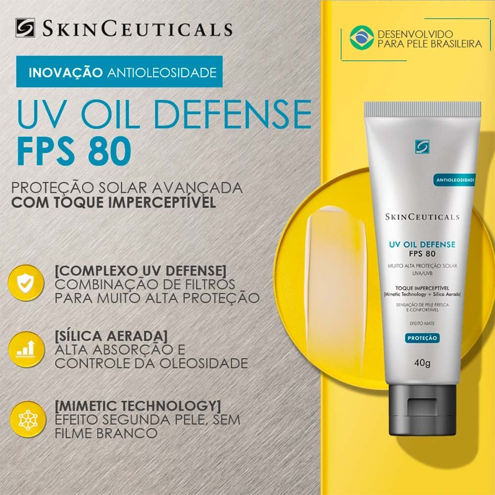 Protetor Solar SkinCeuticals - UV Oil Defense FPS 80 40g 3