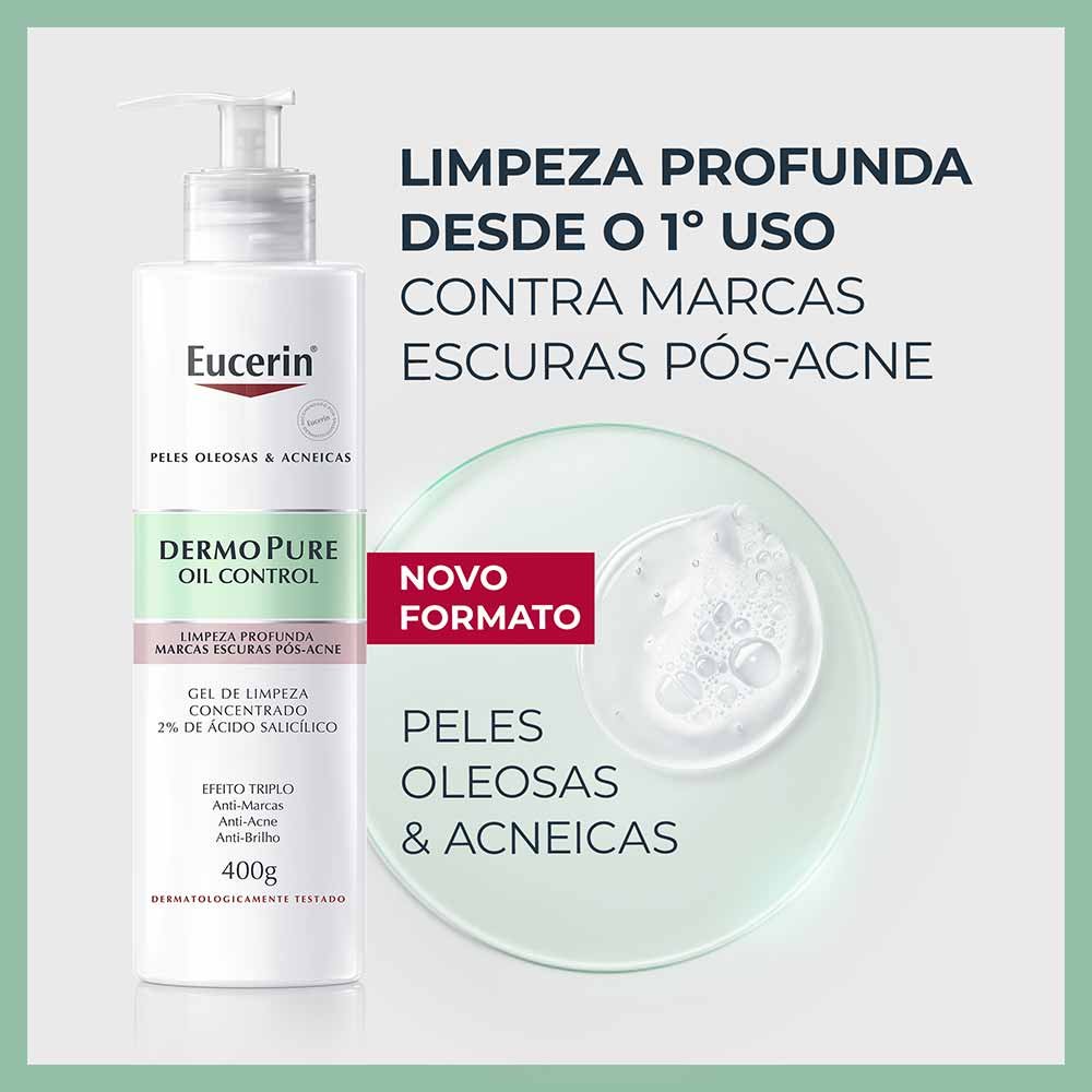 Gel de Limpeza Facial Concentrado Eucerin - DermoPure Oil Control 400g 2