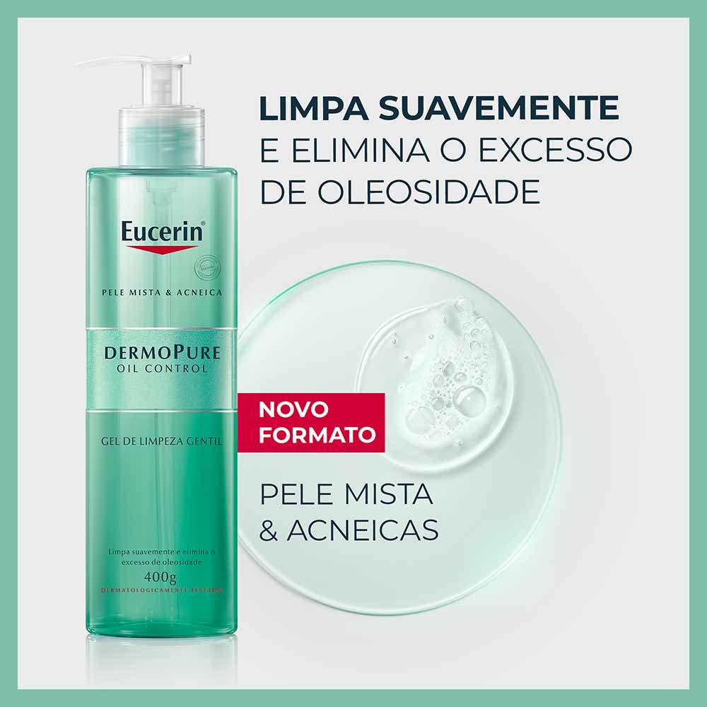 Gel de Limpeza Facial Eucerin DermoPure Oil Control Gentil 400g 3