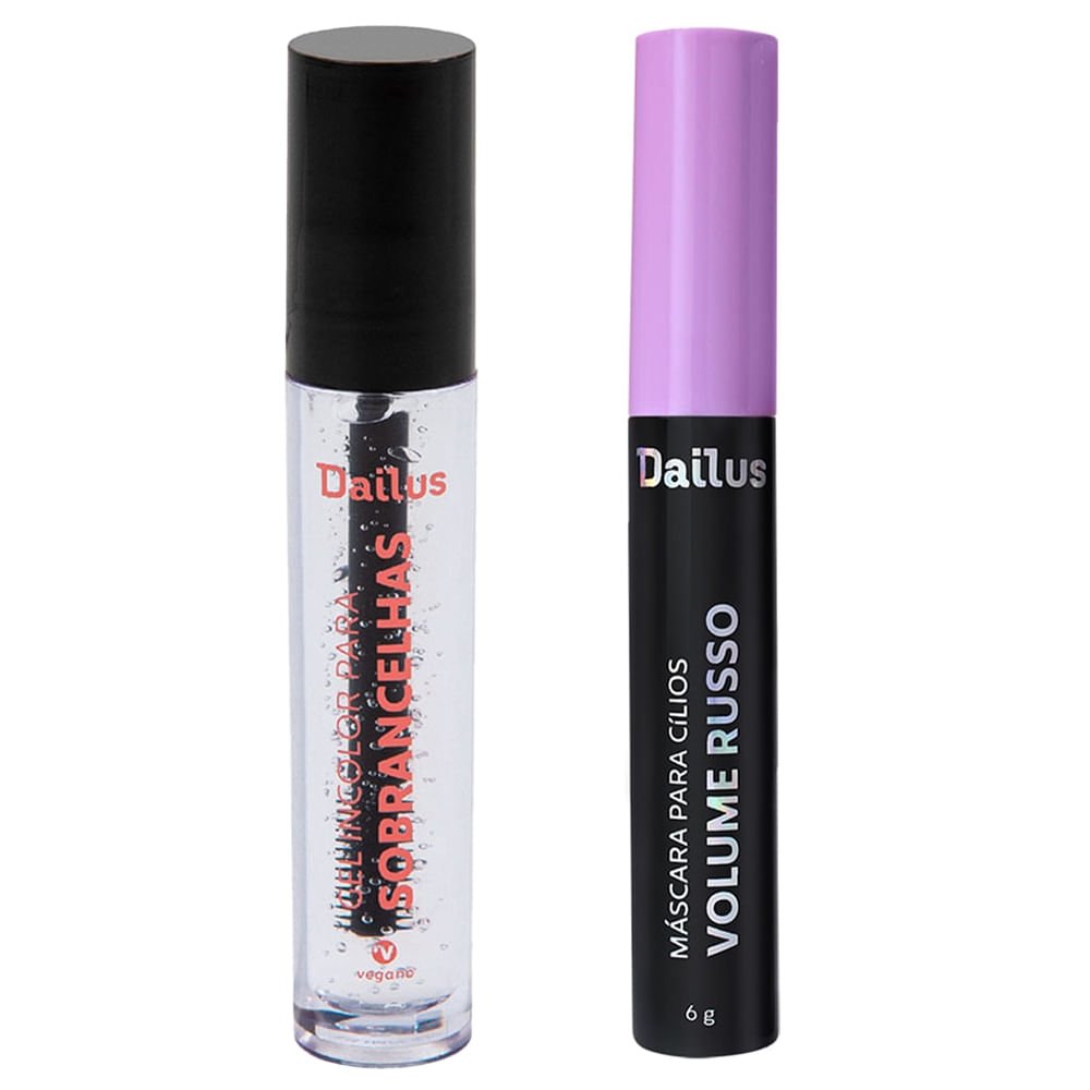 Dailus Kit - Máscara de Cílios + Gel Incolor para Sobrancelhas ÚNICO 1