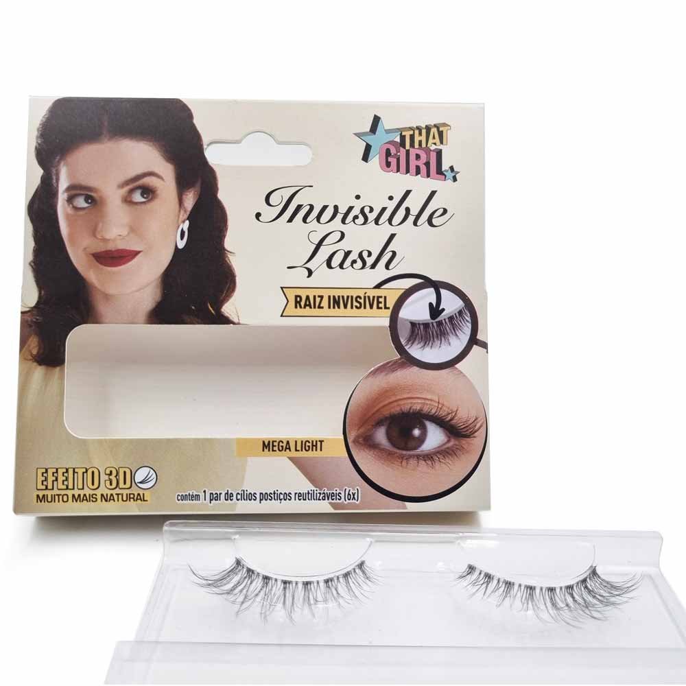Cílios Postiços That Girl Invisible Lash 3D Mega Light ÚNICO 3