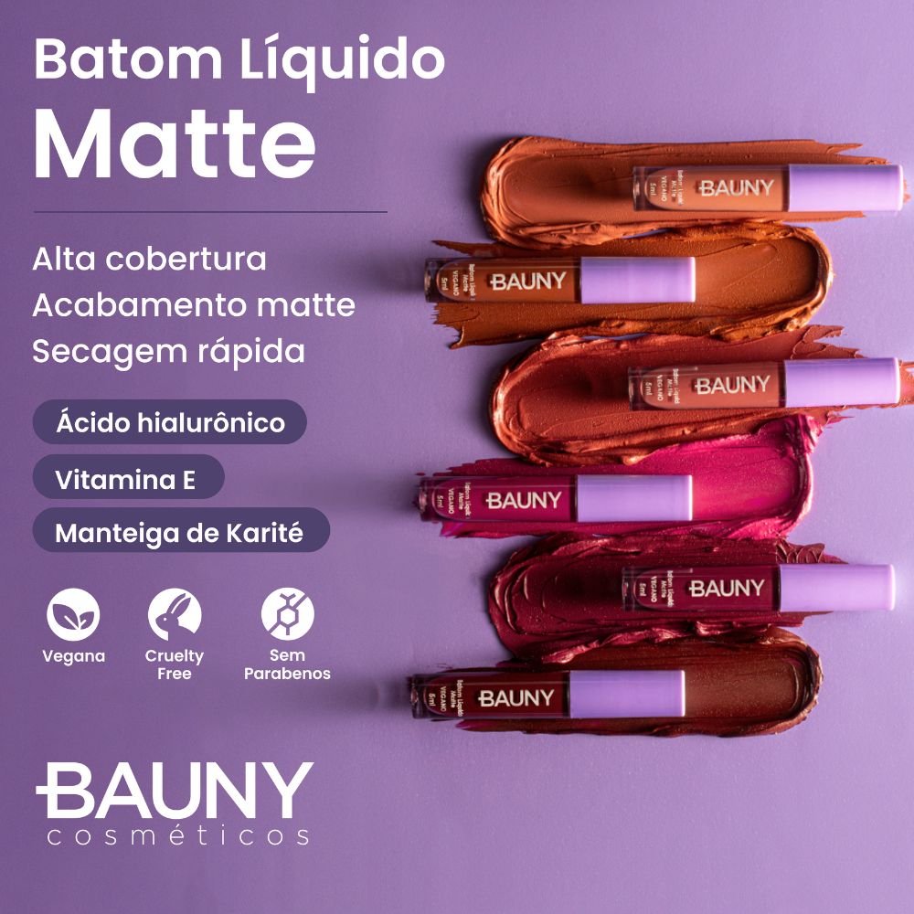 Batom Líquido Matte Bauny 5ml Cor 50 5