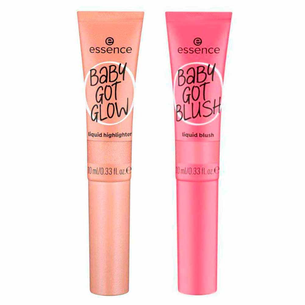 Essence Baby Got kit - Blush Líquido Pinkalicious + Iluminador Líquido Breezy Bronze ÚNICO 1