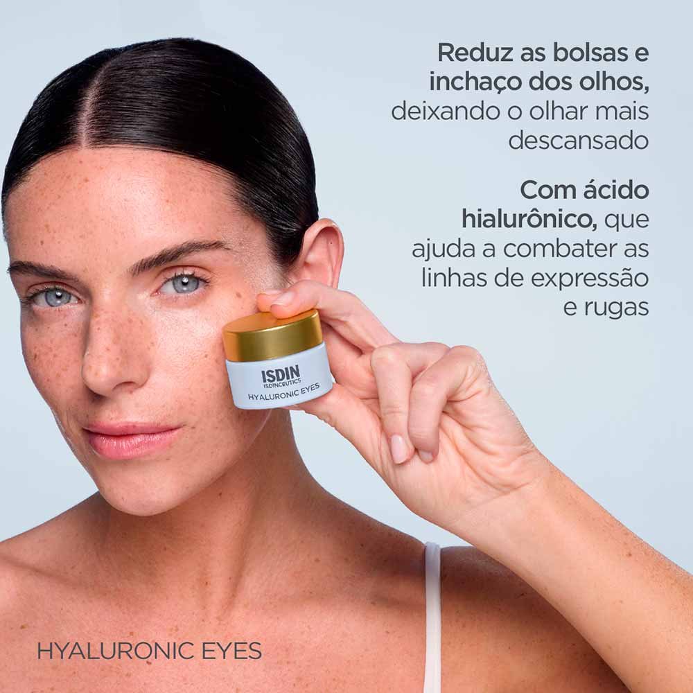 Gel Creme Para Olhos Isdin Hyaluronic Eyes 15g 3