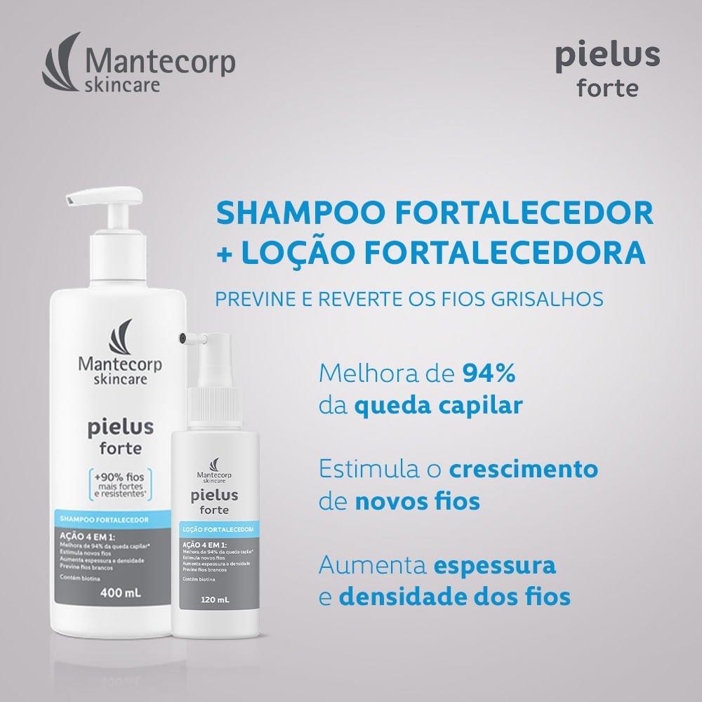 Loção Fortalecedora Mantecorp Skincare Antiqueda Pielus Forte 120ml 3