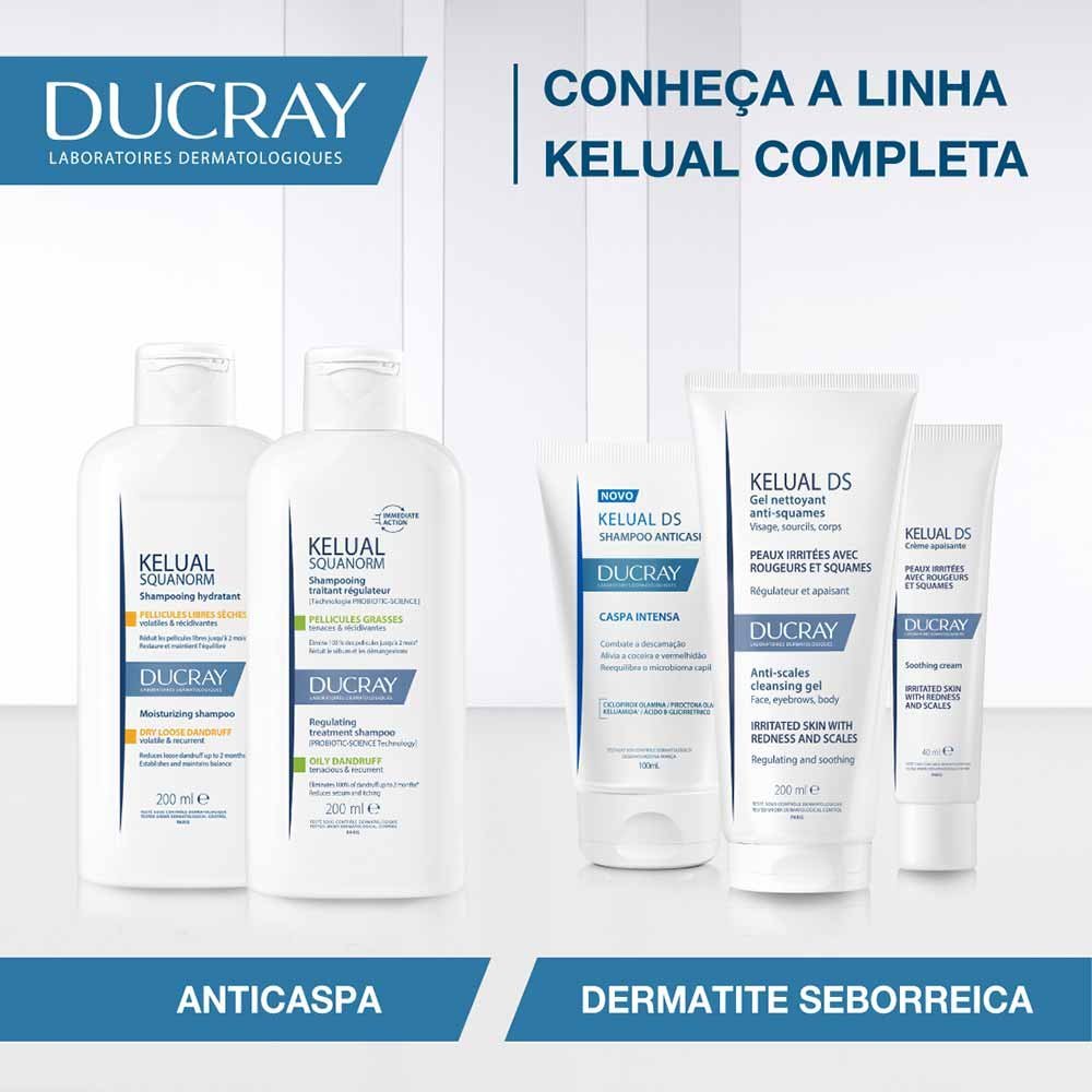 Ducray Kelual S Squanorm Shampoo Anticaspa para Cabelos Normais a Oleosos 200ml 7