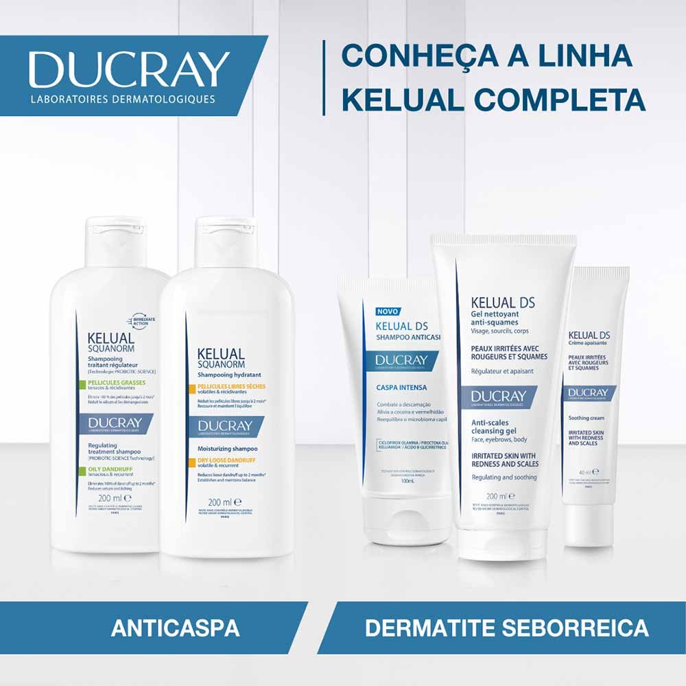 Ducray Kelual S Squanorm Shampoo Anticaspa para Cabelos Secos 200ml 7