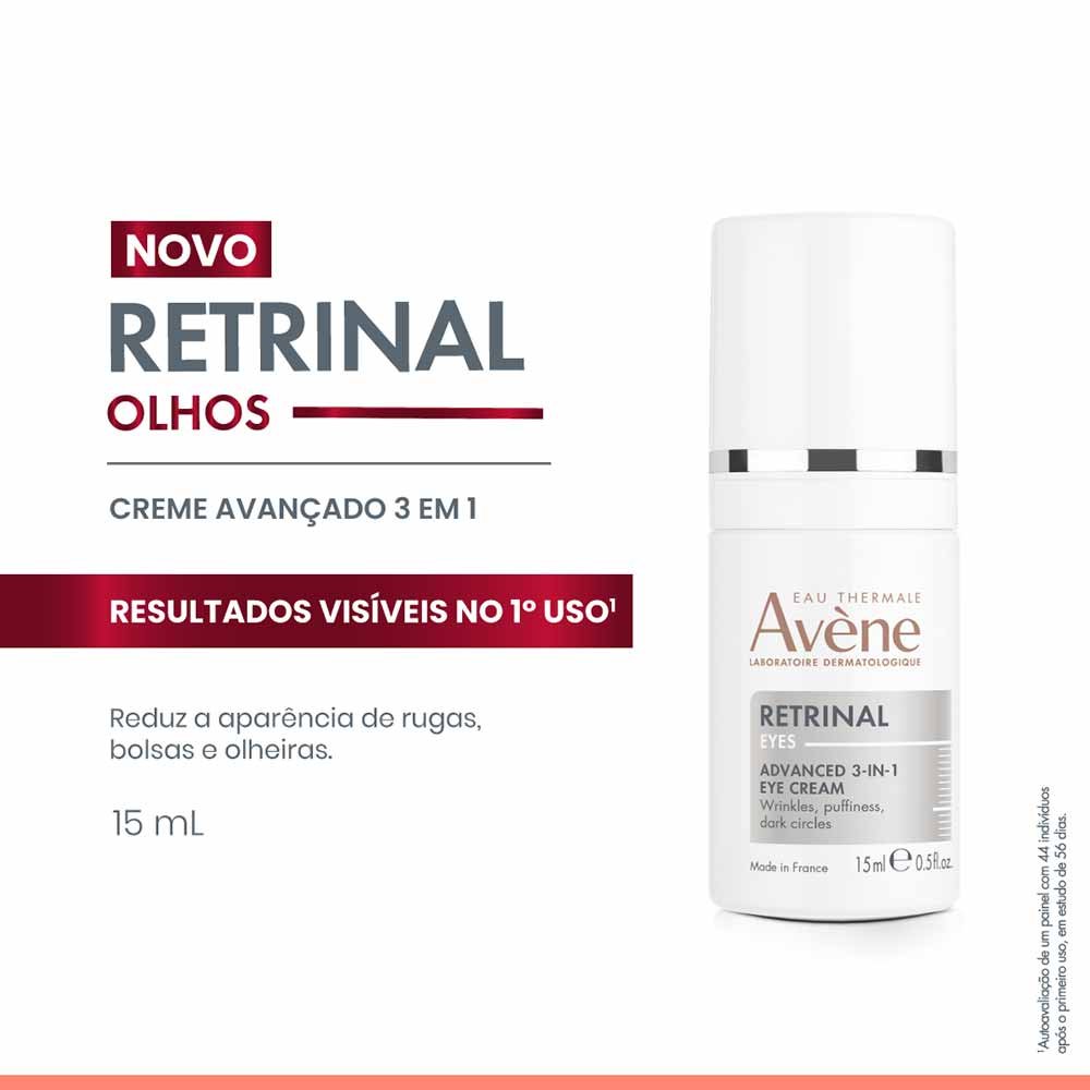 Creme para a Área dos Olhos Avène Retrinal Avançado 3 em 1 15ml 2