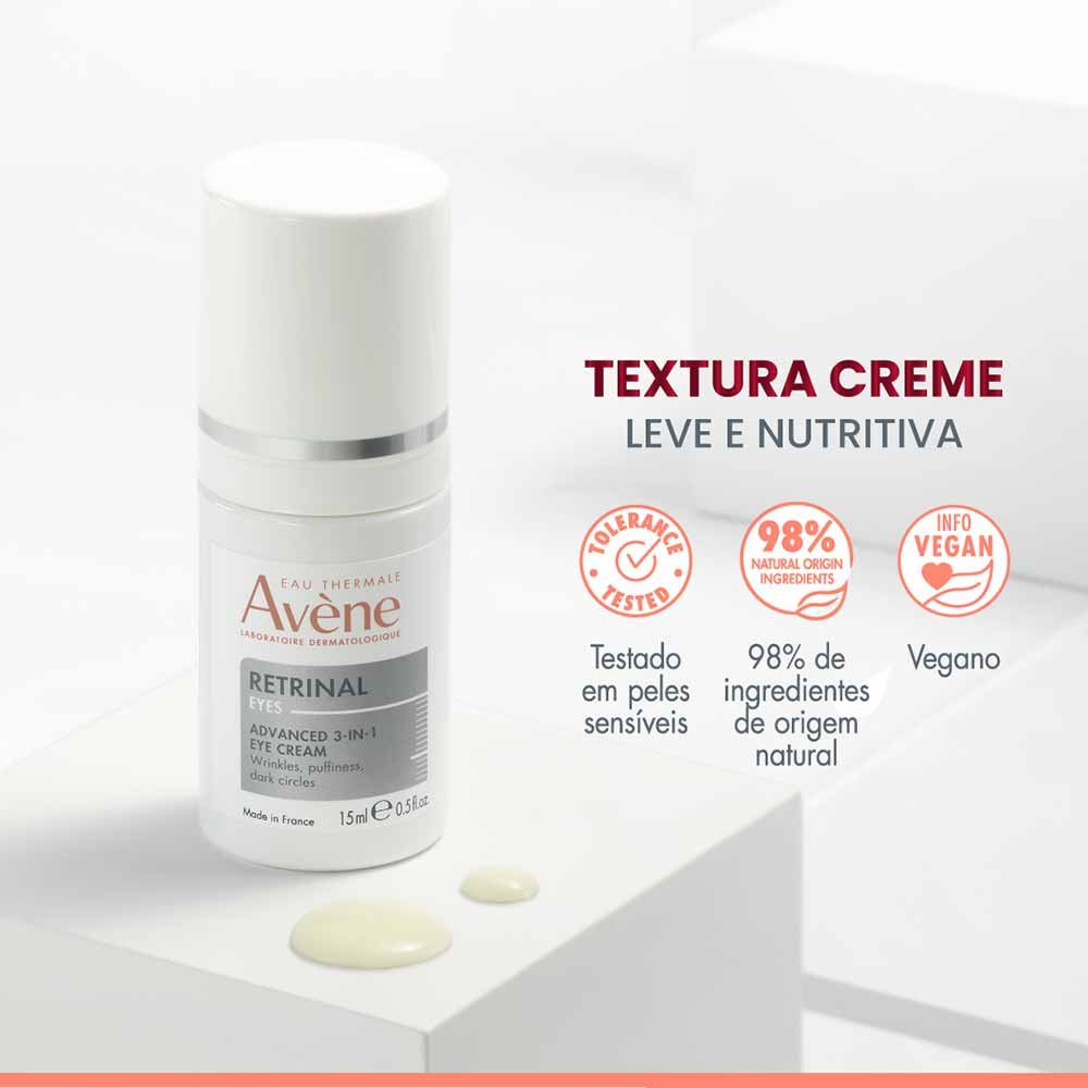 Creme para a Área dos Olhos Avène Retrinal Avançado 3 em 1 15ml 5