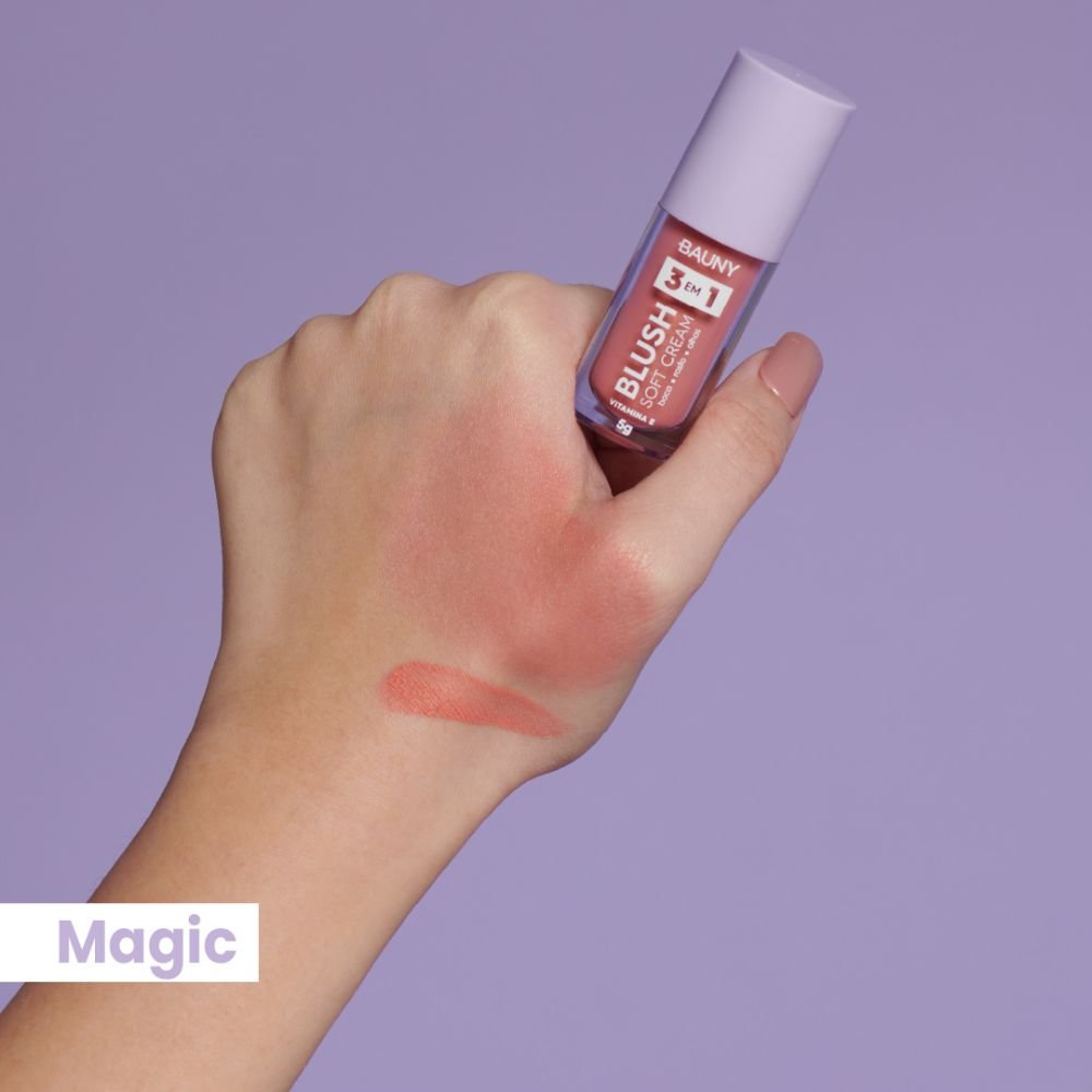 Blush Líquido Bauny Soft Cream 3 em 1 5g Wishes 4
