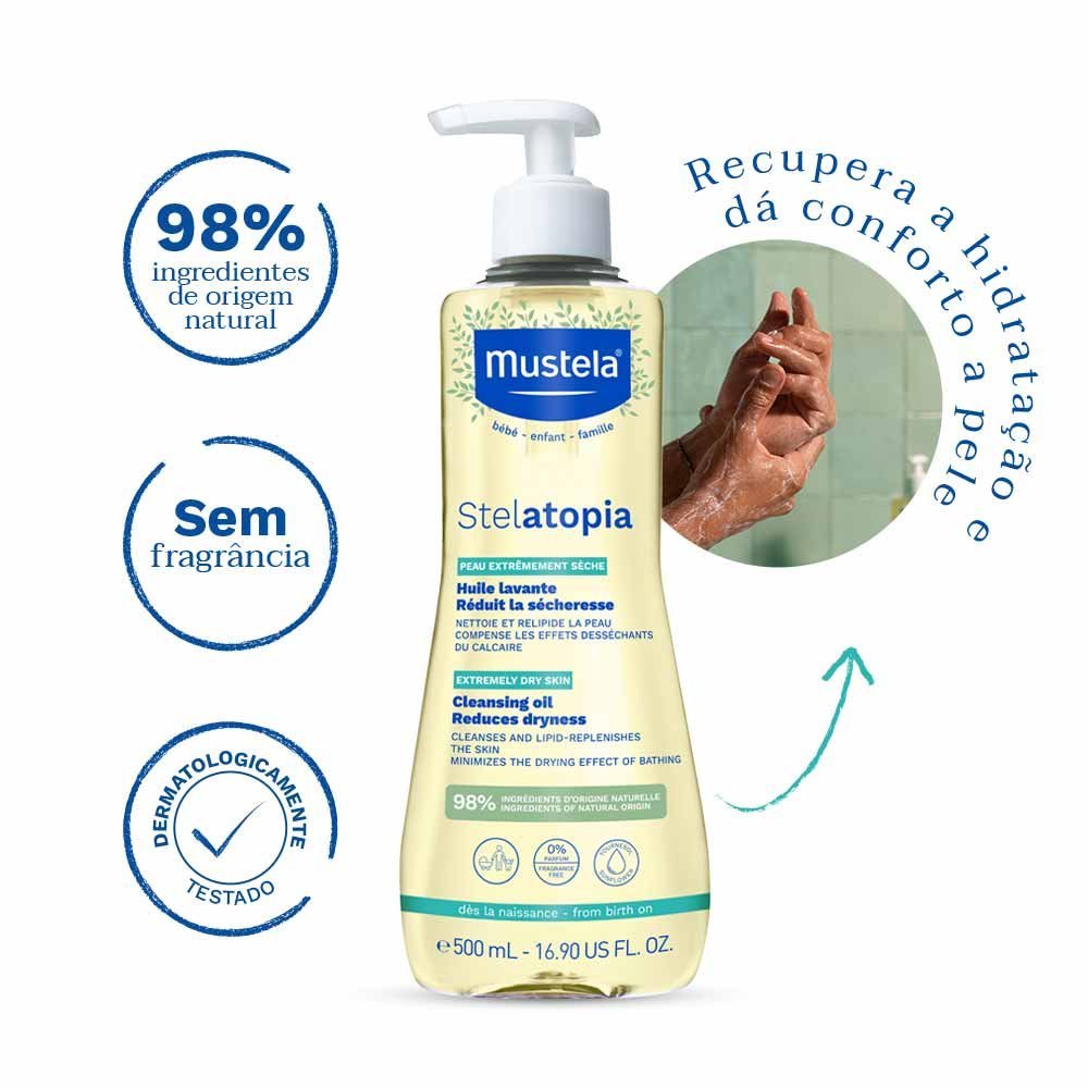 Óleo de Banho Mustela Stelatopia 500ml 4