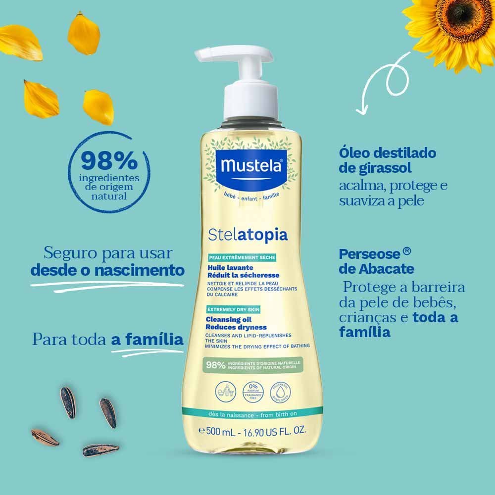 Óleo de Banho Mustela Stelatopia 500ml 5