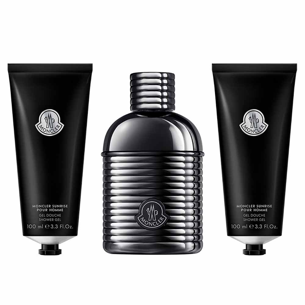 Coffret Moncler Sunrise Kit Perfume Masculino EDP + Shower Gel ÚNICO 2