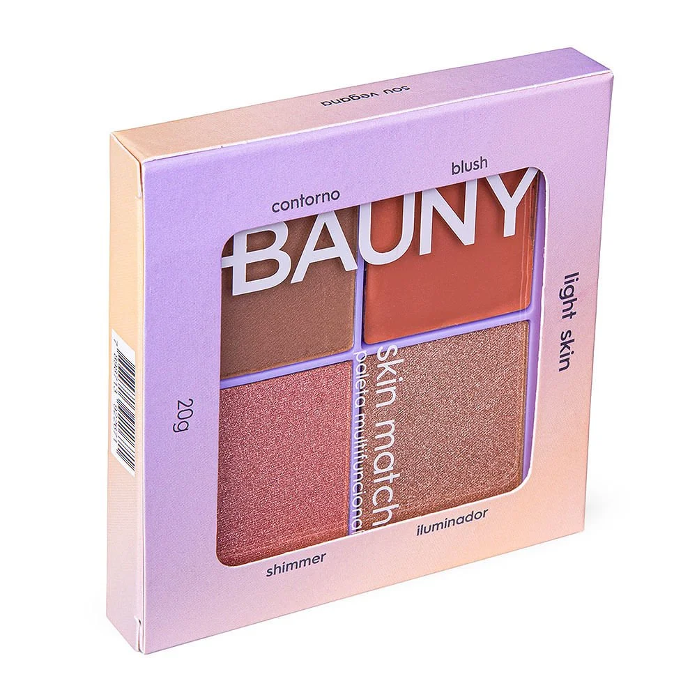 Paleta Multifuncional Bauny Skin Match 20g 20g 3