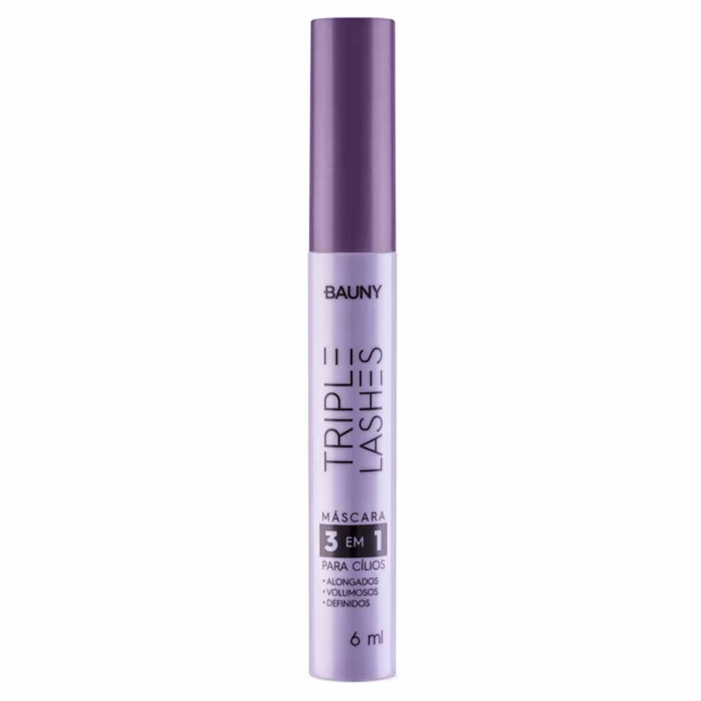 Máscara de Cílios Volume e Alongamento Bauny Triple Lashes 6ml Preto 3