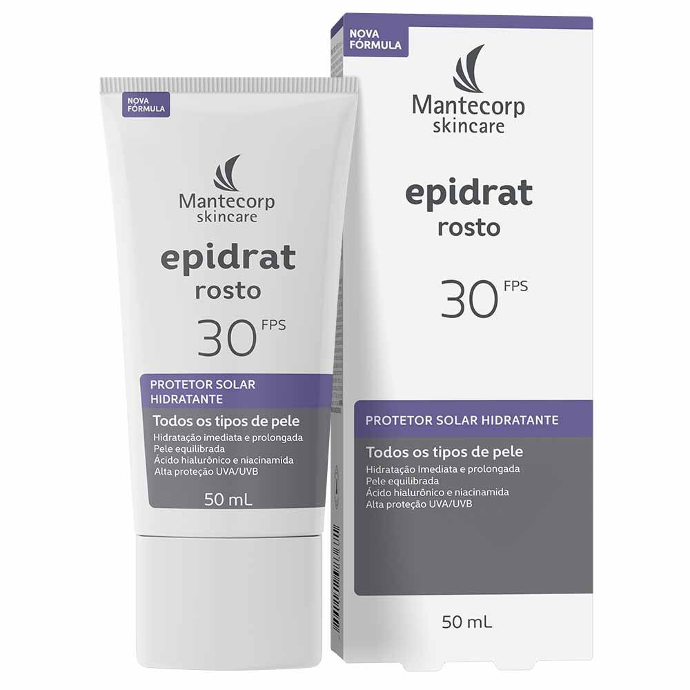 Protetor Solar Facial Hidratante Mantecorp Skincare Epidrat Rosto FPS30 50ml 2