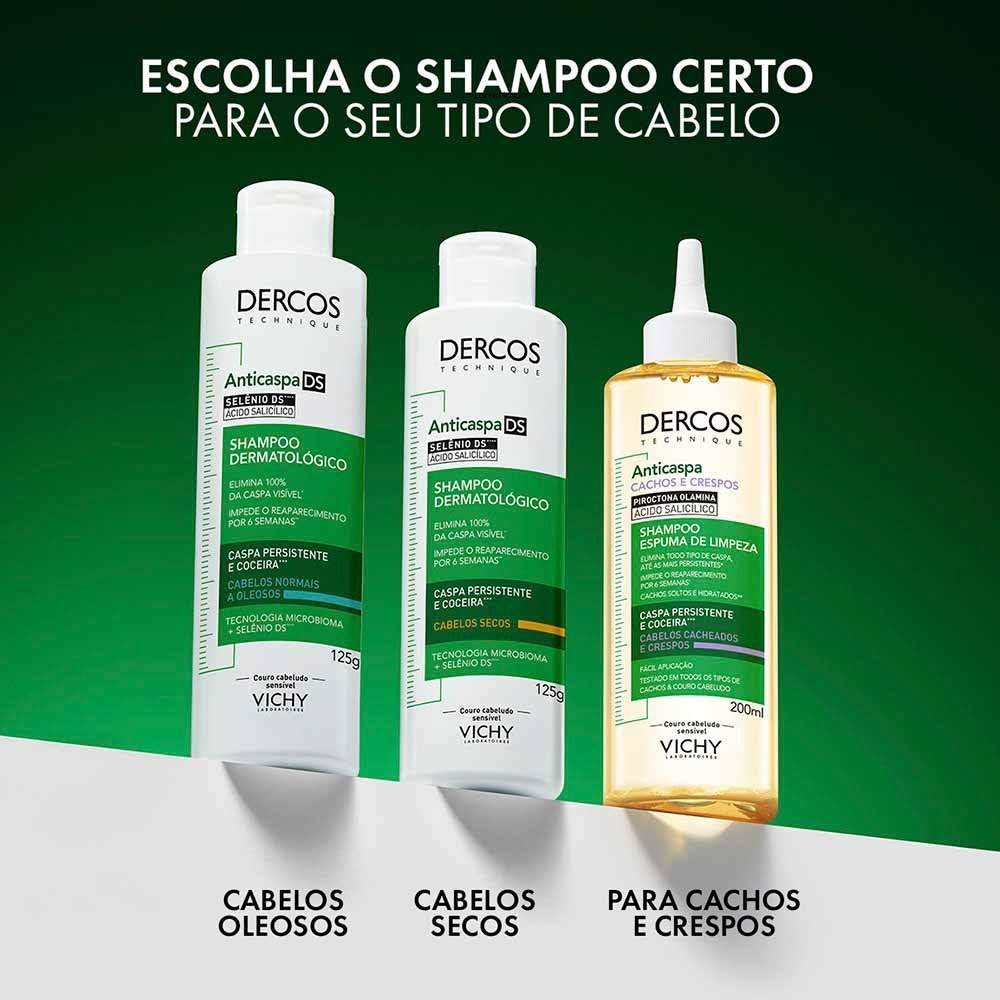 Espuma de Limpeza Vichy Dercos Anticaspa Para Cabelos Crespos e Cacheados 200ml 7