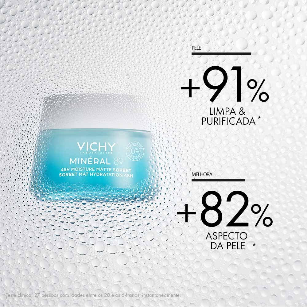 Gel Matte Hidratação Vichy Minéral 89 Sorbet 48h 50ml 4