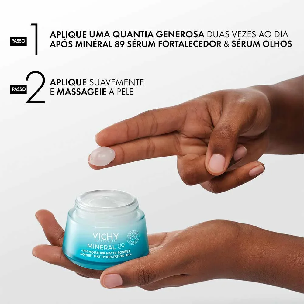 Gel Matte Hidratação Vichy Minéral 89 Sorbet 48h 50ml 5