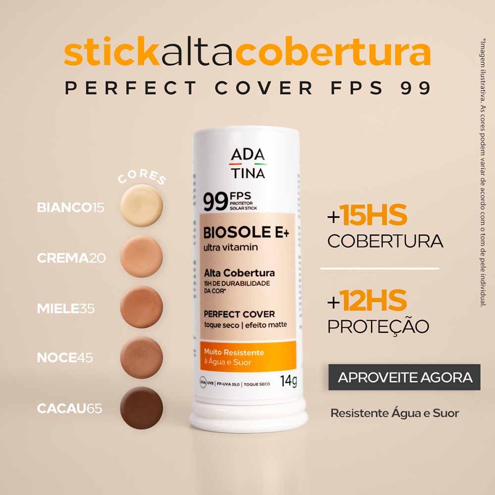 Protetor Solar Stick Clareador Biosole E Plus Ultra Vitamin FPS 99 Com Cor 35 Miele 4
