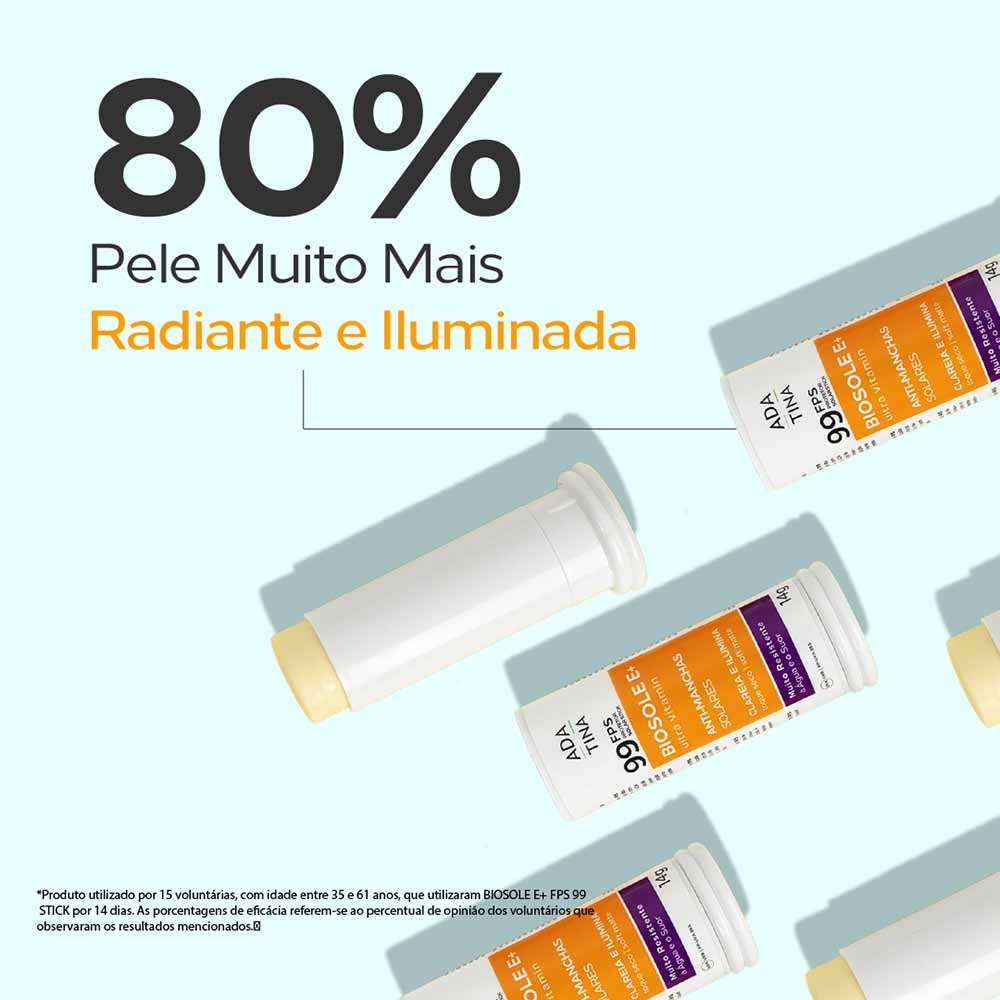 Protetor Solar Stick Clareador Biosole E Plus Ultra Vitamin FPS 99 14g 3