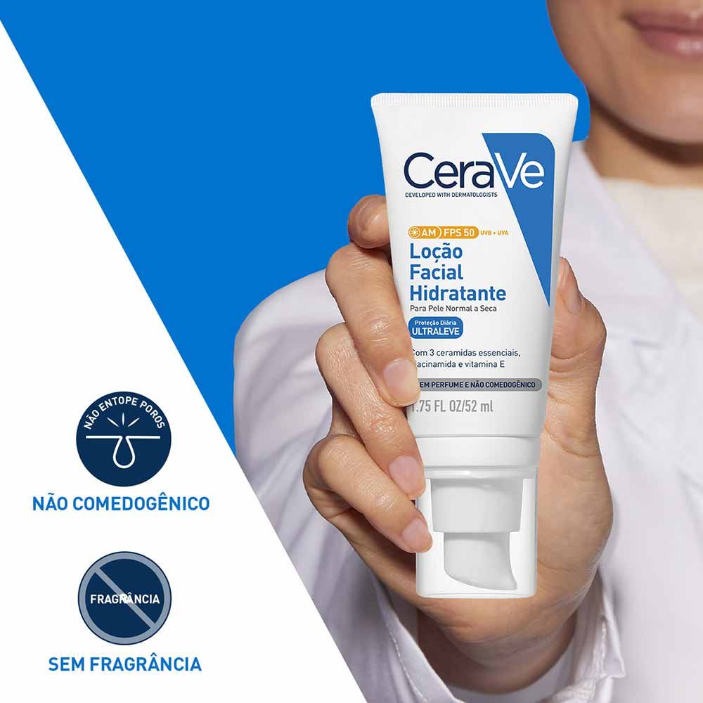 Loção facial Hidratante CeraVe FPS50 52ml 4