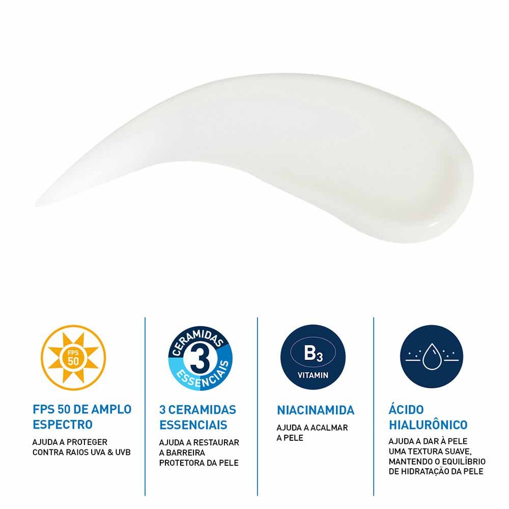 Loção facial Hidratante CeraVe FPS50 52ml 6