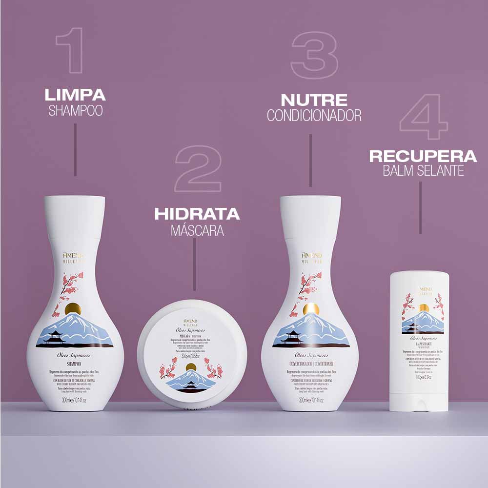 Shampoo Amend Millenar Óleos Japoneses 300ml 6