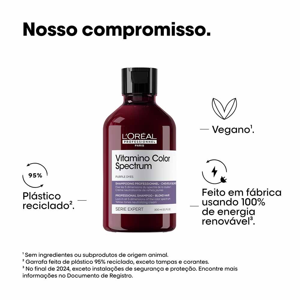 Shampoo L'Oréal Professionnel Vitamino Color Spectrum Matizador Tons Amarelados 300ml 3