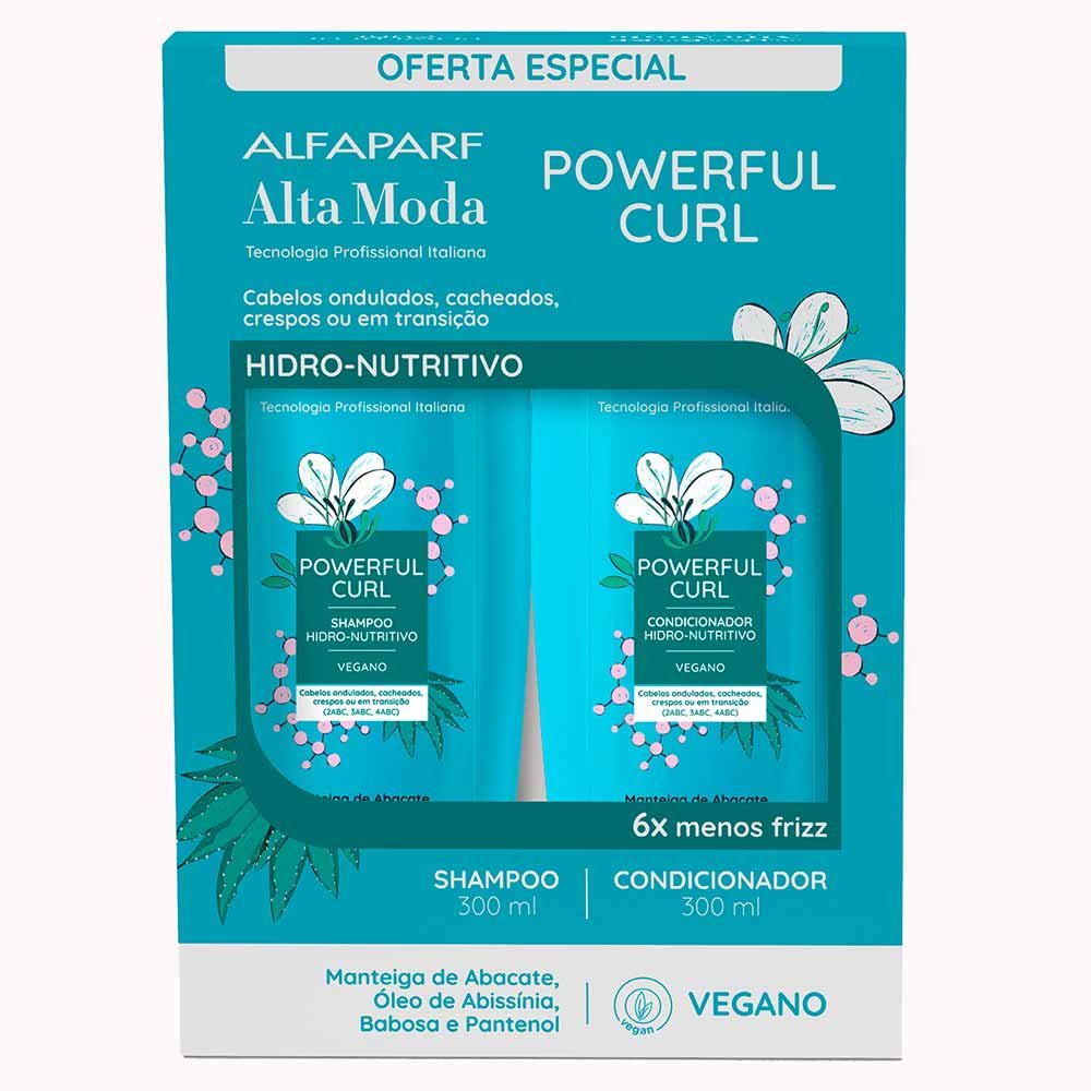 Alta Moda Powerfull Curl Kit - Shampoo + Condicionador ÚNICO 1
