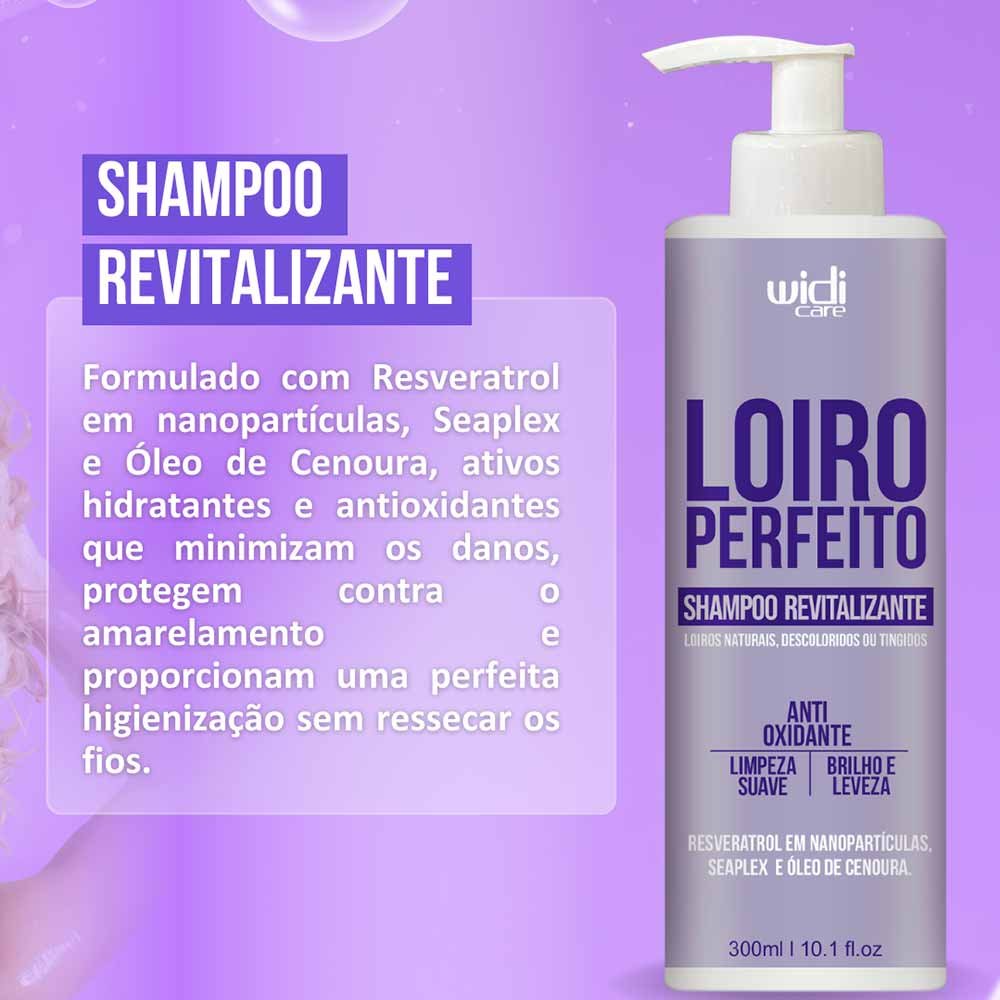 Widi Care Loiro Perfeito Shampoo Revitalizante 300ml 3